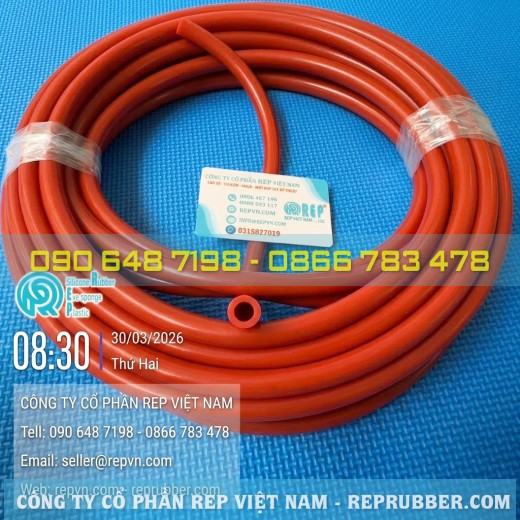Price list & specifications for red silicone tubing, diameters from 2mm to 50mm