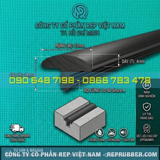 T-shaped rubber seals for sealing partitions and aluminum doors