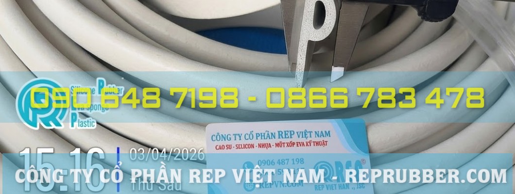 White, porous, P-shaped silicone rubber seal with good elasticity for industrial cabinet doors