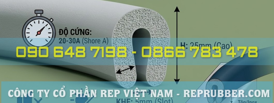 We manufacture U-shaped foam rubber seals to order