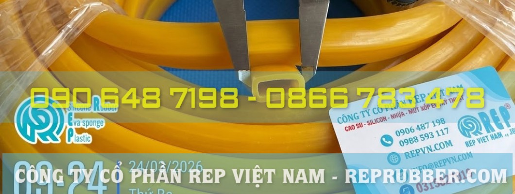 Yellow hollow rectangular silicone gasket – Superior elasticity for dryers & ovens