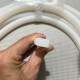 White silicon gasket D-shape 11x20