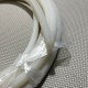 White silicon gasket D-shape 11x20