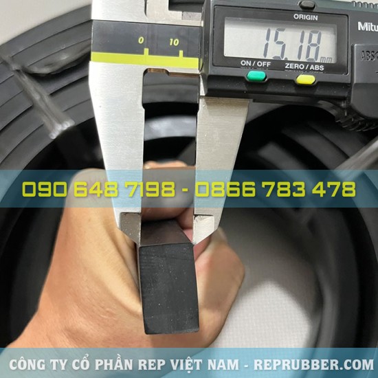 EPDM rubber seal CN-shaped 15x25