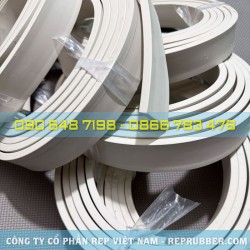 White EPDM rubber seal CN-shaped 8x40