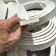 White EPDM rubber seal CN-shaped 8x40