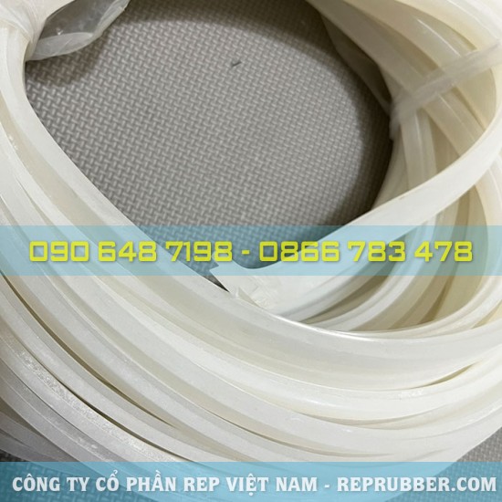 White silicone rubber seal T-shaped 17.2x11x3.4