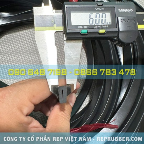 EPDM rubber seal U-shaped 6x12x2.5