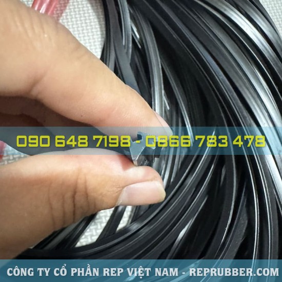 EPDM rubber gasket for glass door 8x5.8x6.6