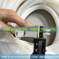 White D-shaped silicone gasket 14x20x1