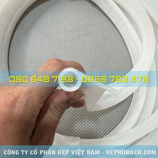 White P-shaped silicone gasket 33x13x2