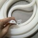 White D-shaped silicone gasket 24x12x3