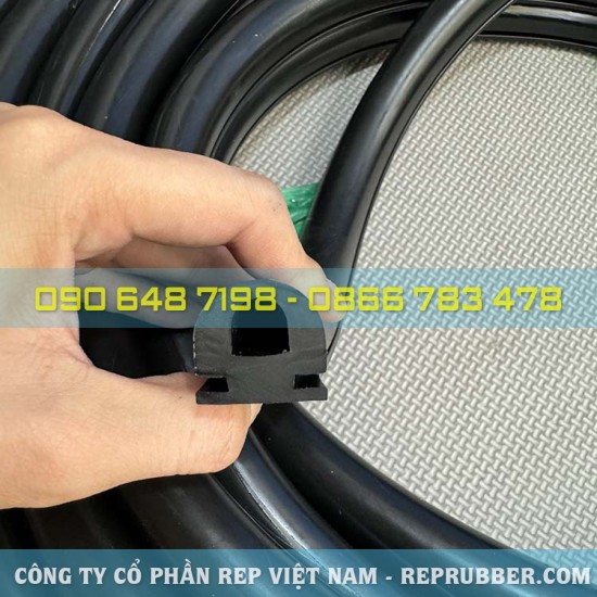 EPDM rubber D-shaped gasket 22x20x3