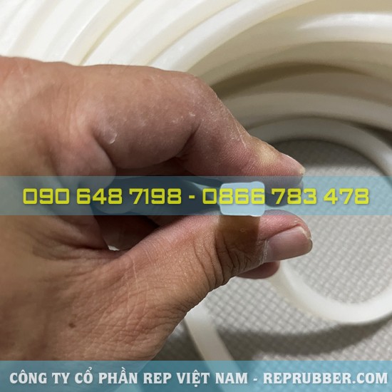 White T-shaped silicone gasket 9x7.5x6