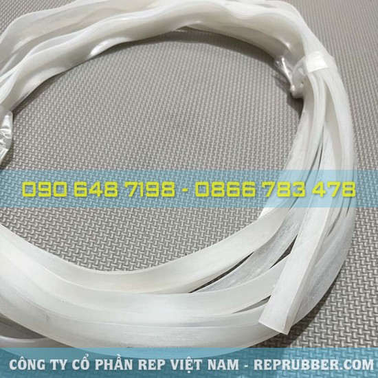 White L-shaped silicone gasket 15x15x2