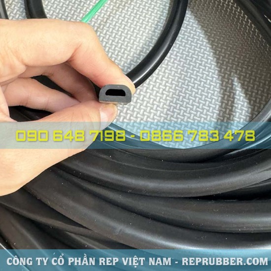 EPDM rubber D-shaped gasket 13x7x2.5