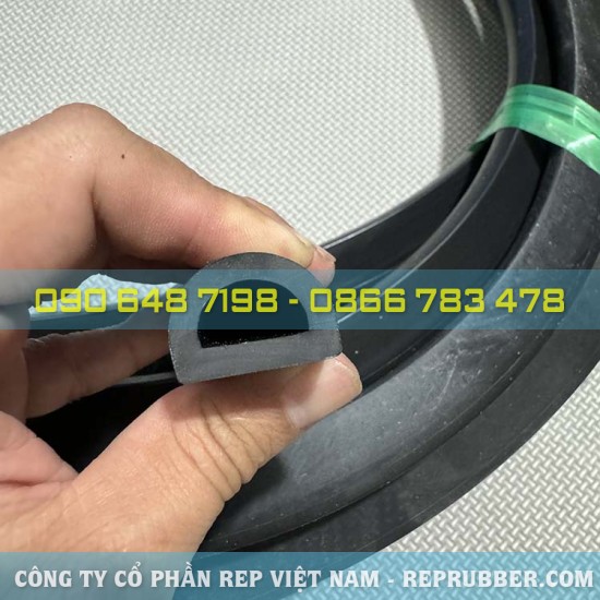 EPDM rubber D-shaped gasket 23x16.5x4