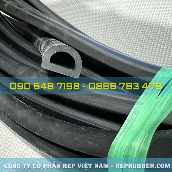 EPDM rubber D-shaped gasket 23x16.5x4