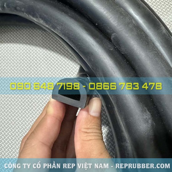 EPDM rubber D-shaped gasket 23x16.5x4