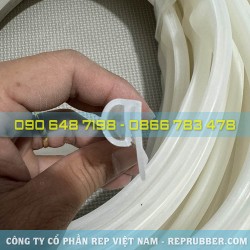 White E-shaped silicone gasket 20x10.5x1.5