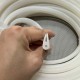 White U-shaped silicone gasket 8x19x3