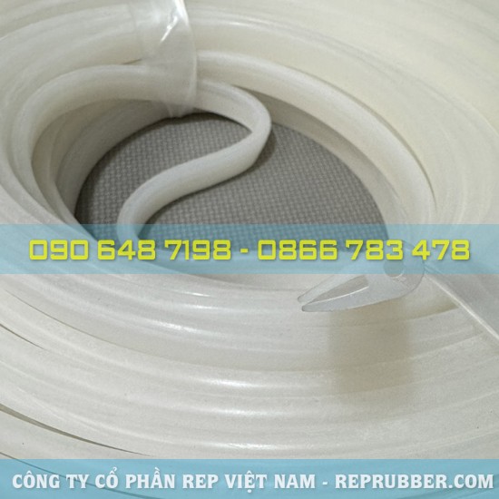 White U-shaped silicone gasket 8x19x3