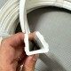 Standard white U-shaped rubber gasket 25x25x4