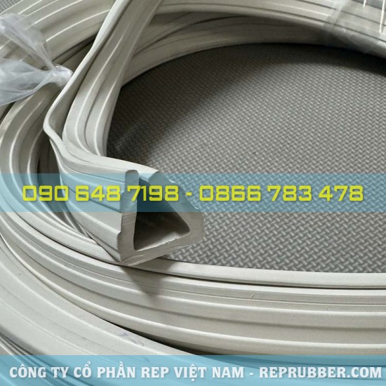 Standard white U-shaped rubber gasket 25x25x4