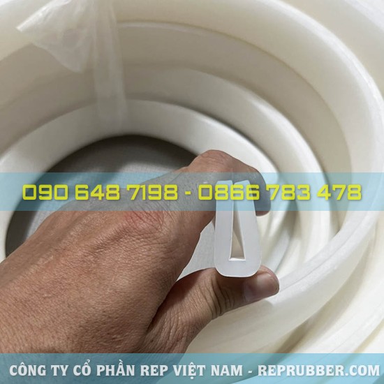 Transparent white U-shaped silicone gasket 15x30x5