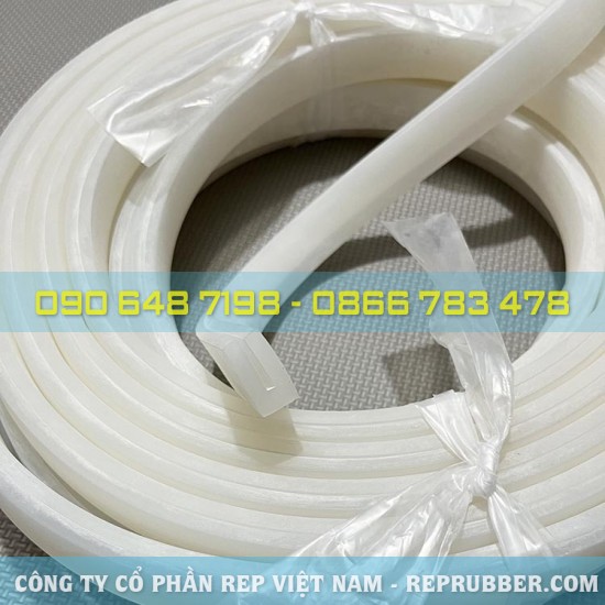 White U-shaped silicone gasket 13x25x5.25