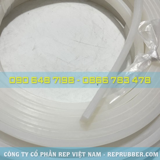 White industrial silicone gasket HCN 8x17