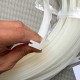 White L-shaped silicone gasket 14x21x6