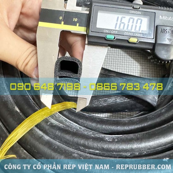 EPDM Foam rubber seal E-shaped 16x16.5x2