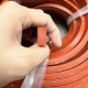 Red foam silicone gasket for industrial use 8x18