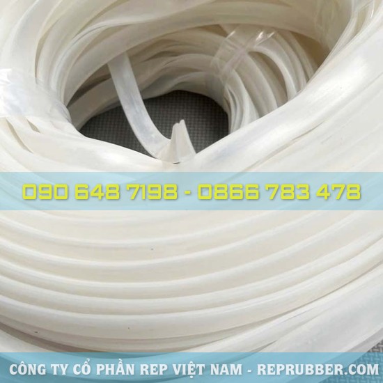 White silicone gasket U-shaped 8x16x1.5