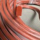 Red D-shaped silicone gasket 8x14