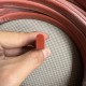 Red D-shaped silicone gasket 8x14