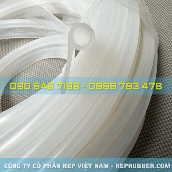 White P-shaped silicone gasket 35x12x2