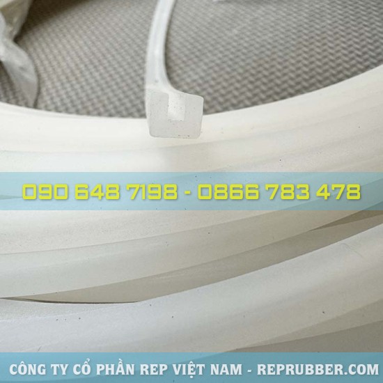 White silicone U-shaped gasket 5x6x2