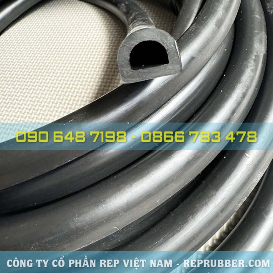 EPDM D-shaped rubber gasket 16x12.5x3