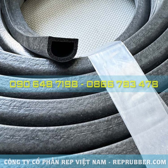 EPDM foam D-shaped rubber gasket 20x15x2.5