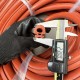 Red foam silicone D-shaped gasket 20x23x5.6