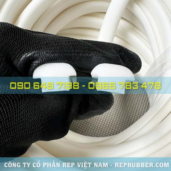 White heat-resistant foam silicone T-shaped gasket 22x14x14