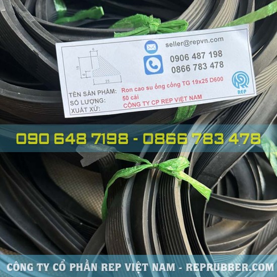 Rubber gasket TG 19×25 for D600 sewer pipe