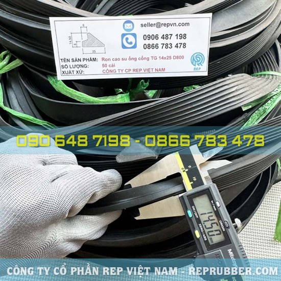 Rubber gasket TG 14×25 for D800 sewer pipe