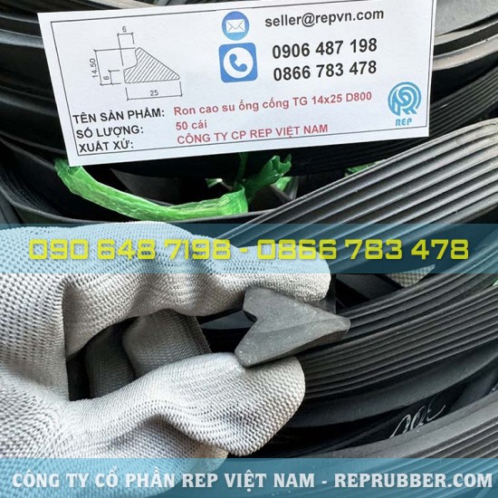 Rubber gasket TG 14×25 for D800 sewer pipe