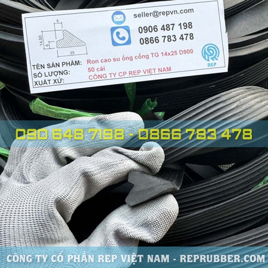 Rubber gasket TG 14×25 for D900 sewer pipe