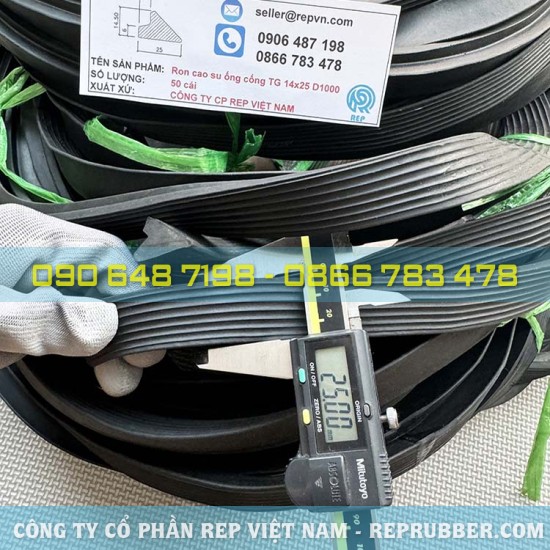 Rubber gasket TG 14×25 for D1000 sewer pipe