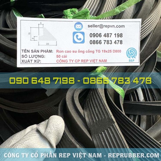Rubber gasket TG 19×25 for D800 sewer pipe