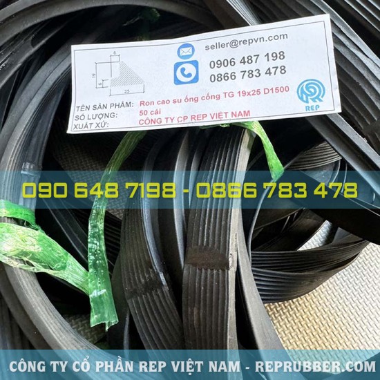 Rubber gasket TG 19×25 for D1500 sewer pipe